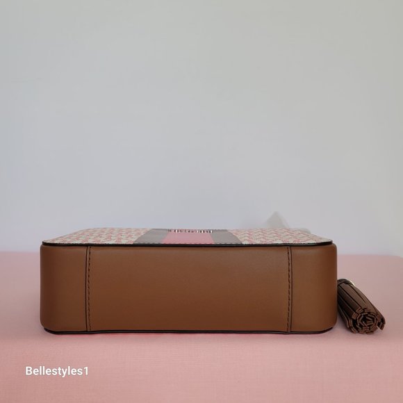 MICHAEL KORS Jet Set Medium Signature Logo Print Camera Bag-Geranium Multi - Picture 10 of 16